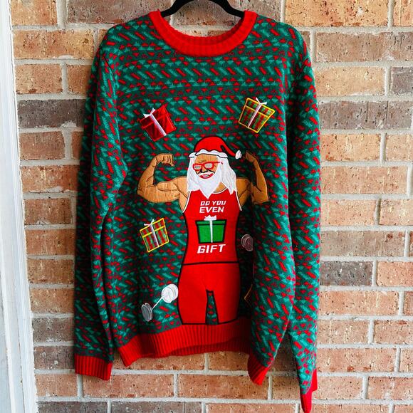 Blizzard Bay Mens Do you even Gift Christmas Sweater XL - Picture 1 of 5